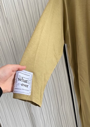 Camel Renk Uzun Salaş Kadın Elbise - Görsel 4