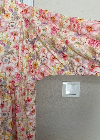 Pembe Bohem Uzun Pamuk Elbise - Görsel 3