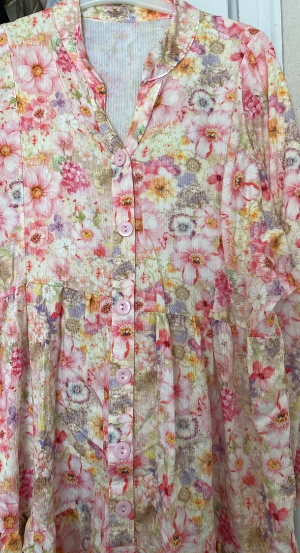 Pembe Bohem Uzun Pamuk Elbise - Görsel 2