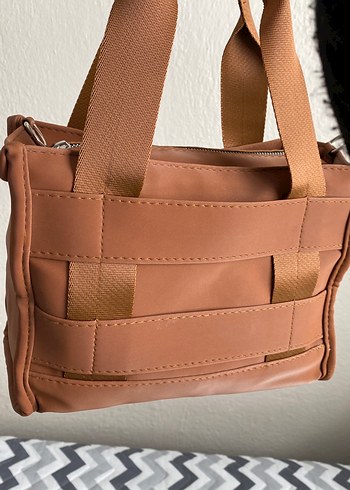 Kahverengi Deri Fermuarlı Kadın Çanta - Görsel 7