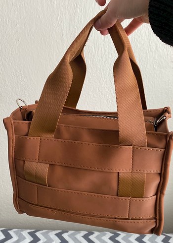 Kahverengi Deri Fermuarlı Kadın Çanta - Görsel 5