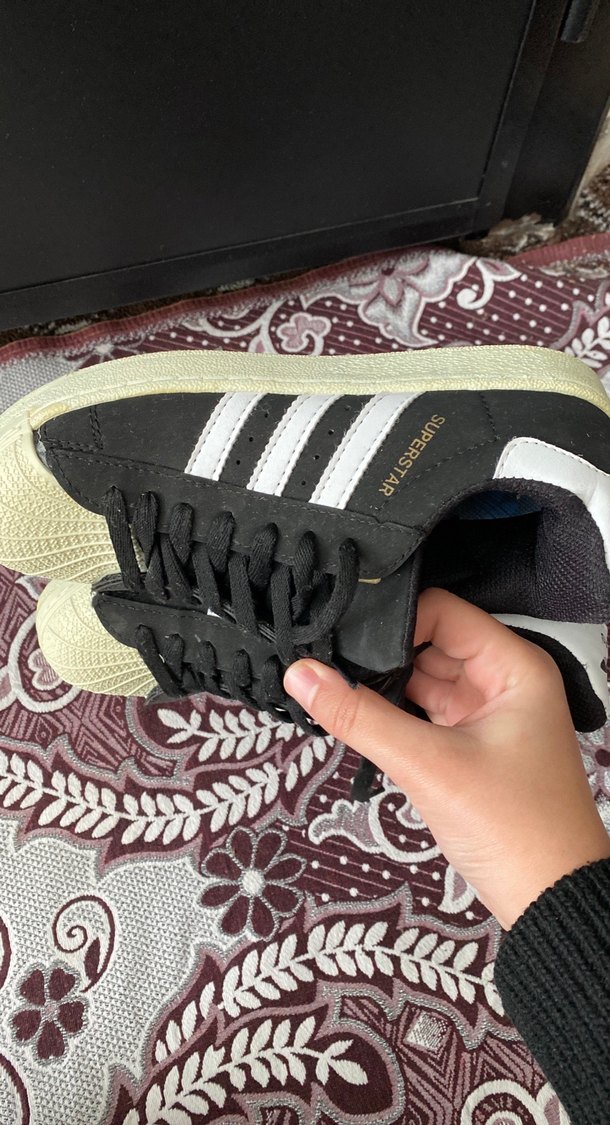 Kadın Siyah Beyaz Bağcıklı Spor Ayakkabı - Görsel 4