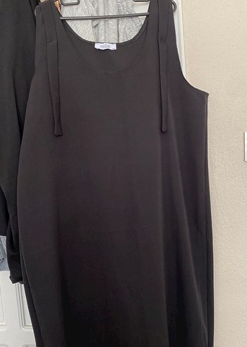 Siyah Kadın Salaş Uzun Elbise - Görsel 2