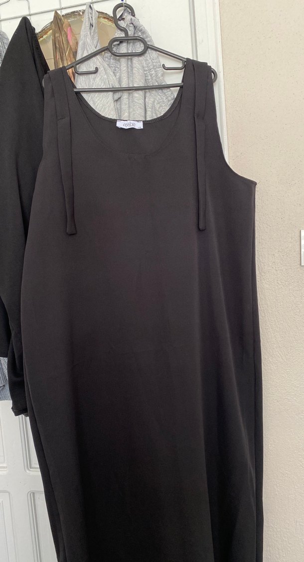 Siyah Kadın Salaş Uzun Elbise - Görsel 2