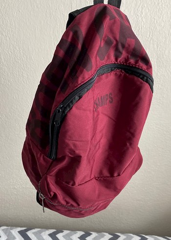 Bordo Fermuarlı Kadın Sırt Çantası - Görsel 4