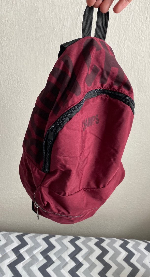 Bordo Fermuarlı Kadın Sırt Çantası - Görsel 4