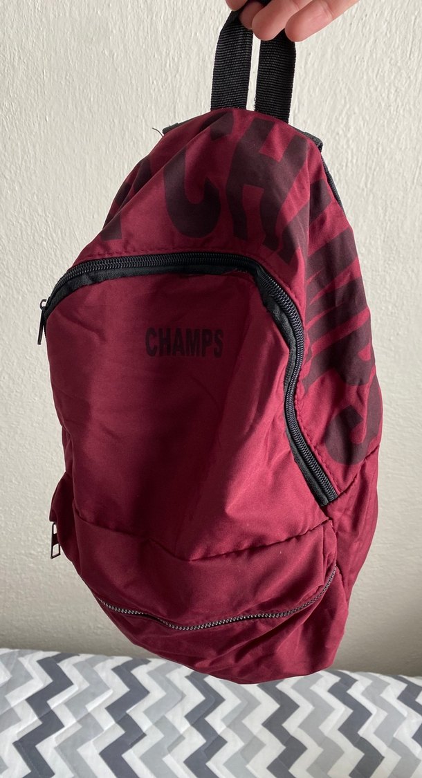 Bordo Fermuarlı Kadın Sırt Çantası - Görsel 3