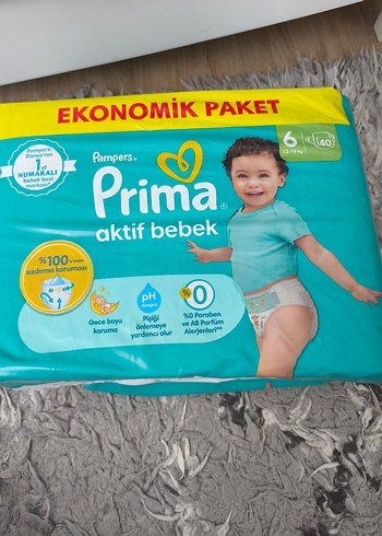 Prima Aktif Bebek Bebek Bezi 6 Numara Ekonomik Paket