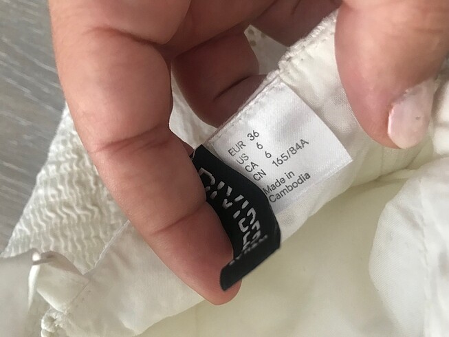 36 Beden beyaz Renk h&m fisto elbise