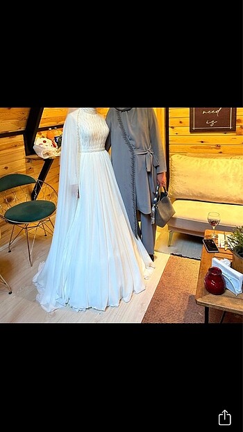 36 Beden beyaz Renk Lova Bridal Orkide Model