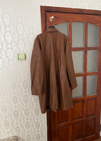 Kahverengi kadın deri ceket - Görsel 4