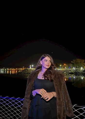 Siyah Transparan Uzun Kollu Straplez Midi Elbise - Görsel 4