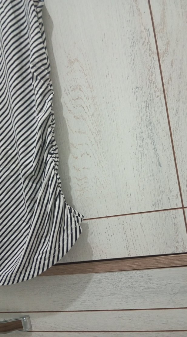 Zebra Desenli Yüksek Yakalı Hamile Bluzu - Görsel 3