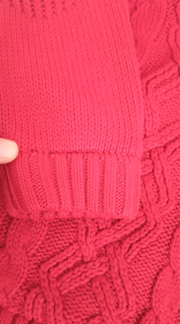 Kız-Erkek Çocuk Kırmızı Kapüşonlu Örgü Hırka - Görsel 3