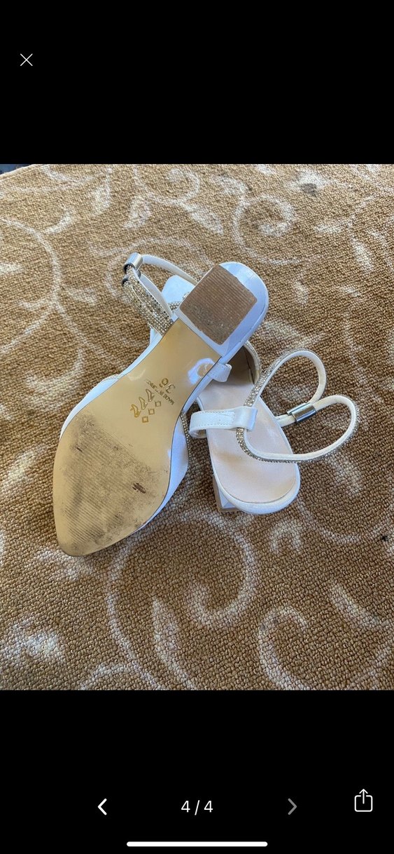 Beyaz Taşlı Modern Klasik Topuklu Kadın Ayakkabı - Görsel 3