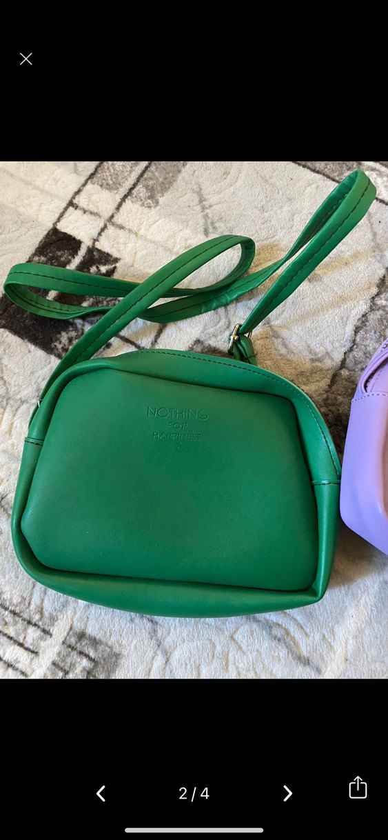 Pastel Renkli Deri Kadın Çapraz Çanta - Görsel 2