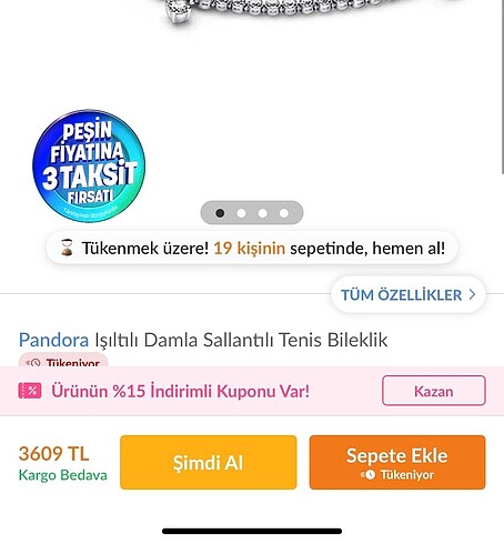 Pandora Pandora su yolu bileklik