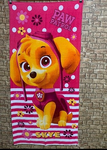 Renkli Baskılı Paw Patrol plaj havlusu