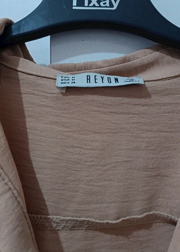 Bej Düğmeli Keten Uzun Elbise - Görsel 2