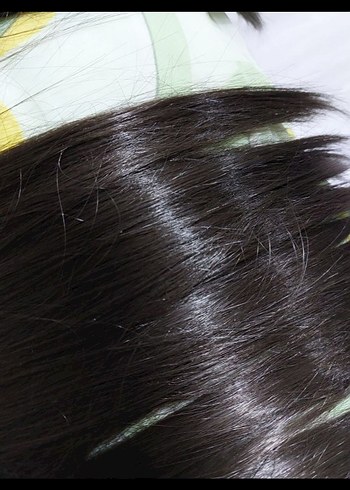 Elastik Bantlı Koyu Bej Sentetik Saç Uzantısı - Görsel 2