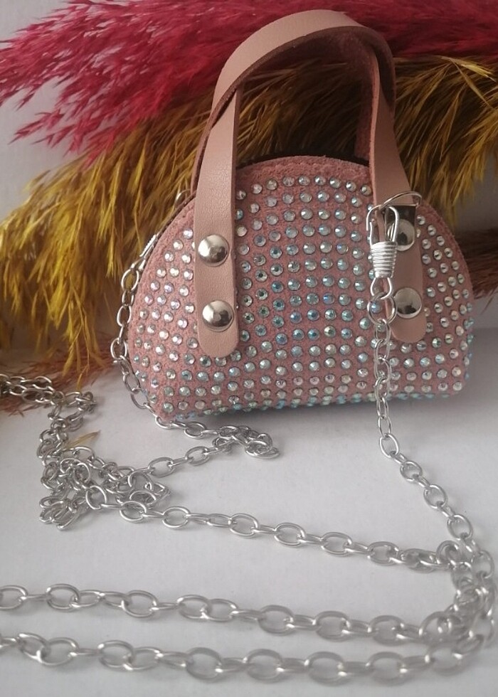 Mini taşlı çanta  - Görsel 2