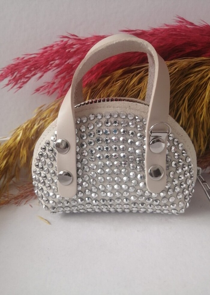 Mini taşlı çanta  - Görsel 4