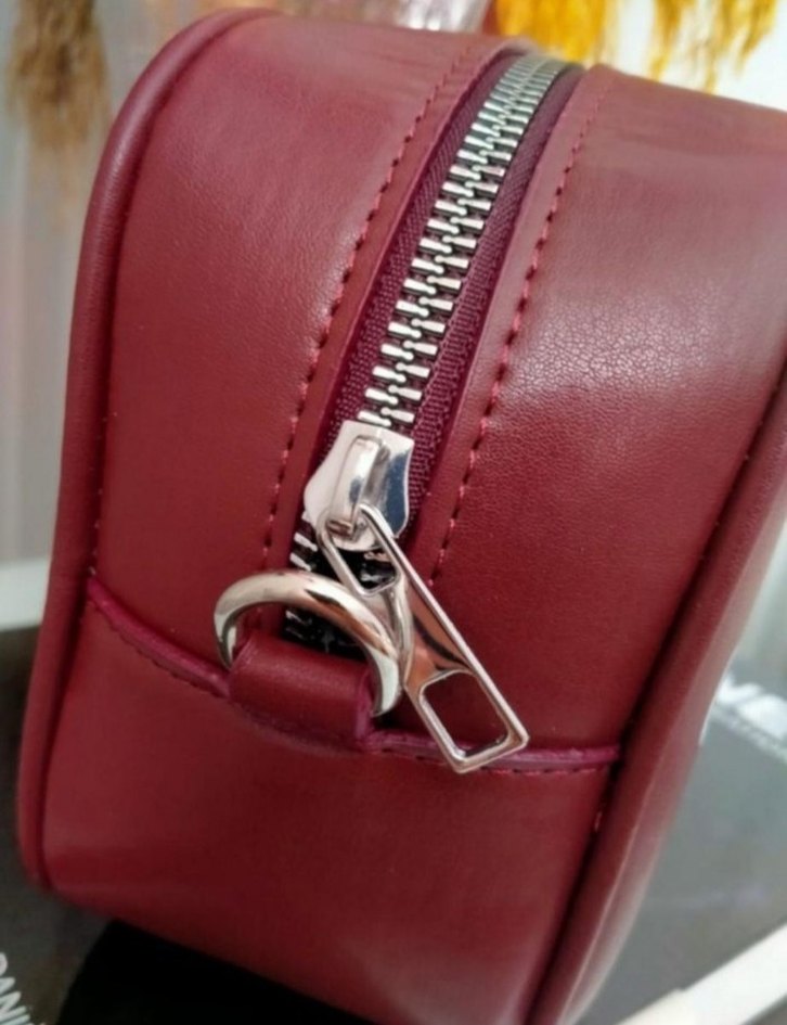 Kırmızı Deri Calvin Klein Kadın Çapraz Çanta - Görsel 4