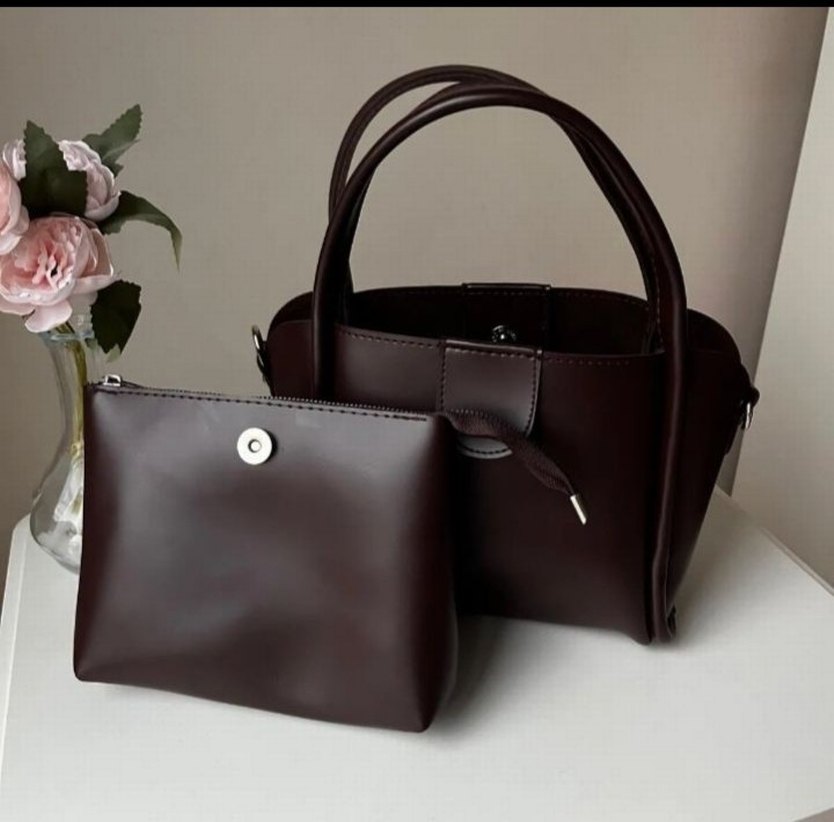 Siyah Deri Minimalist Kadın Çanta - Görsel 5