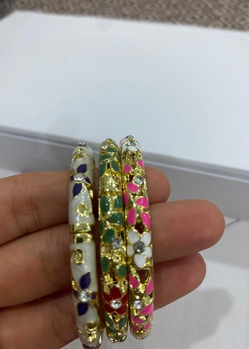 Renkli İşlemeli Boncuklu Bileklik Seti - Görsel 6