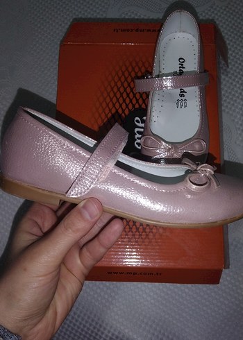 Kız Çocuk Pembe Parlak Tokalı Babet - Görsel 2