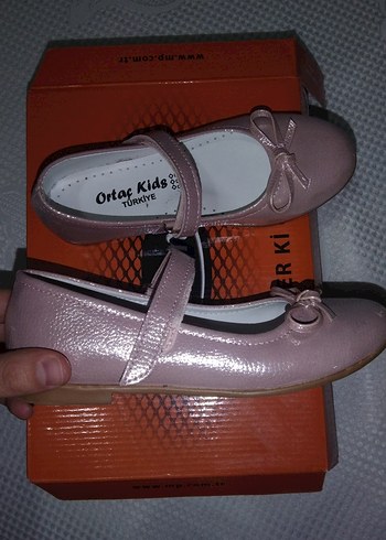 Kız Çocuk Pembe Parlak Tokalı Babet - Görsel 5