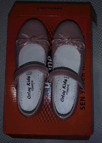 Kız Çocuk Pembe Parlak Tokalı Babet - Görsel 6