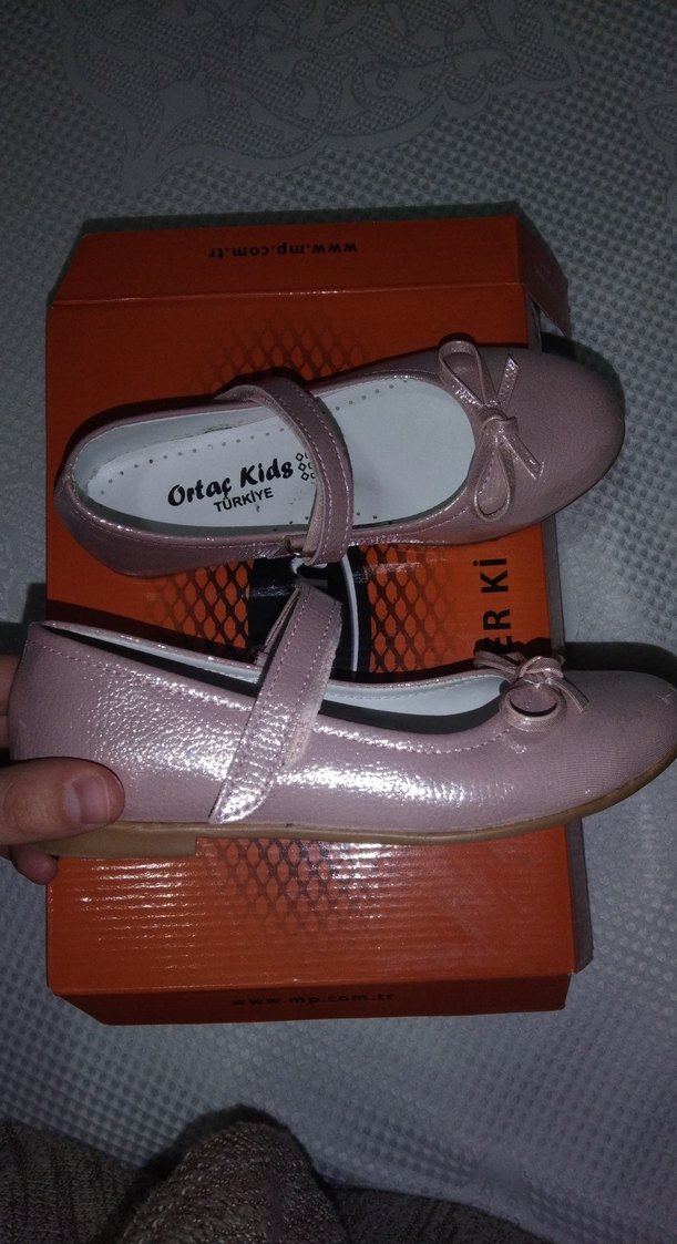 Kız Çocuk Pembe Parlak Tokalı Babet - Görsel 5