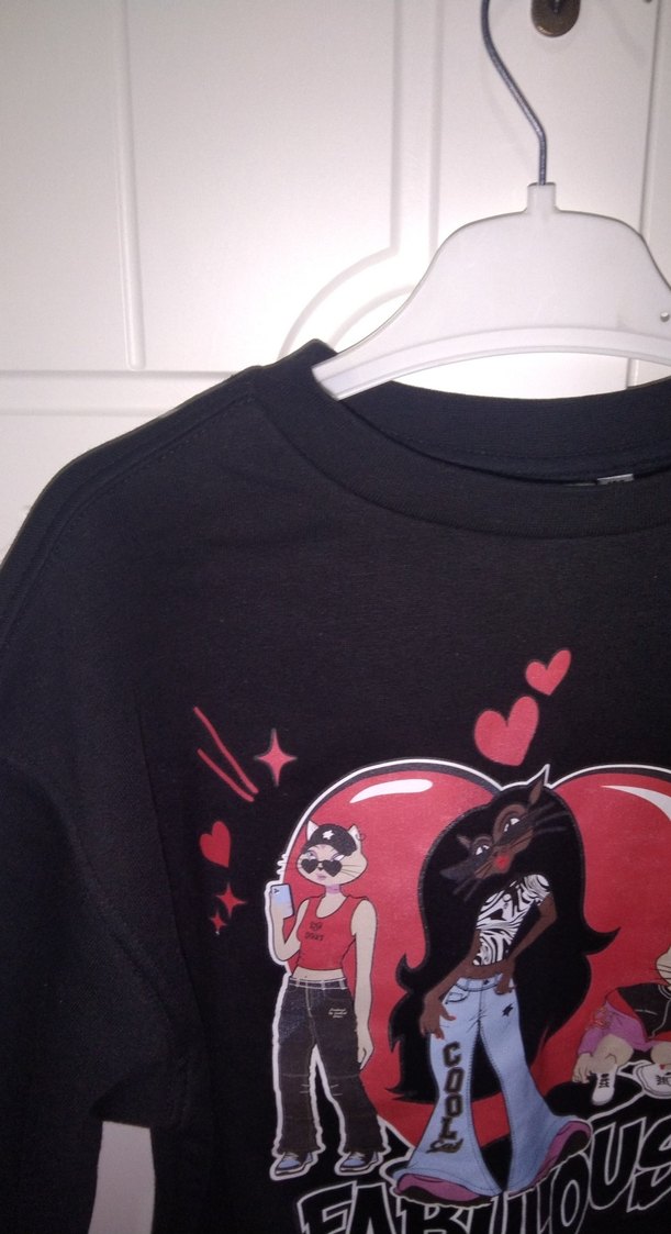 Kızlar için Siyah Baskılı Goth Sweatshirt - Görsel 4