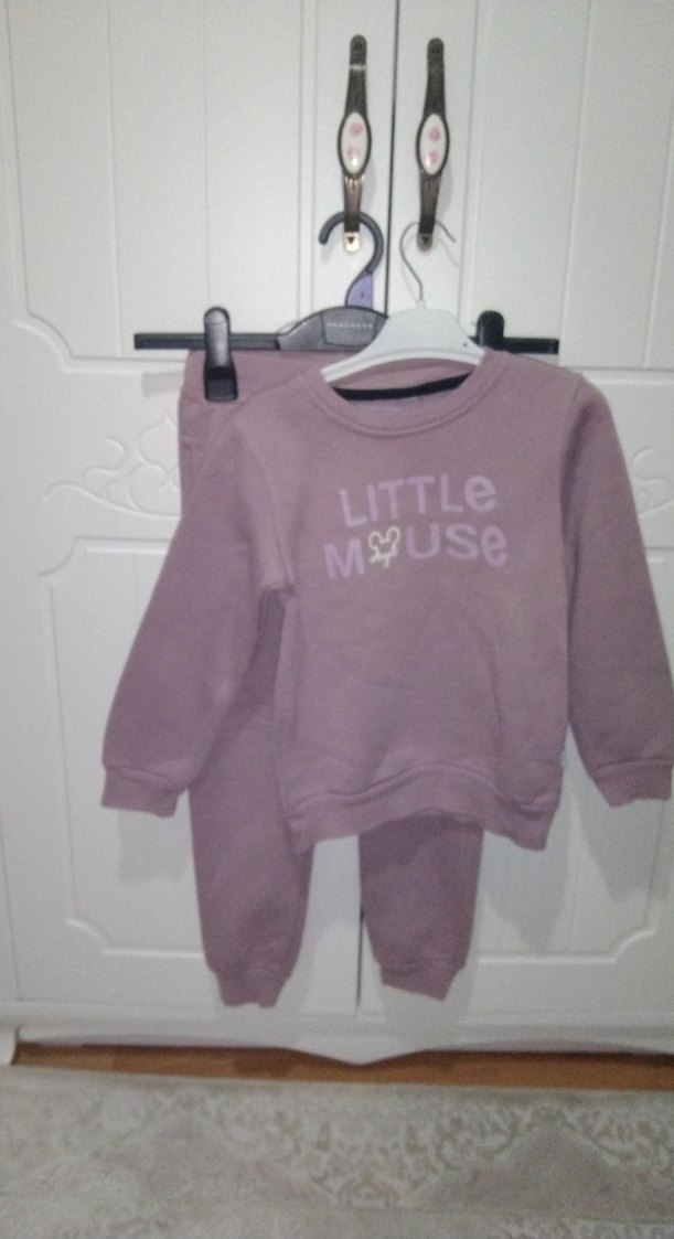 Kız Çocuk Mor Sweatshirt Bisiklet Yaka - Görsel 5