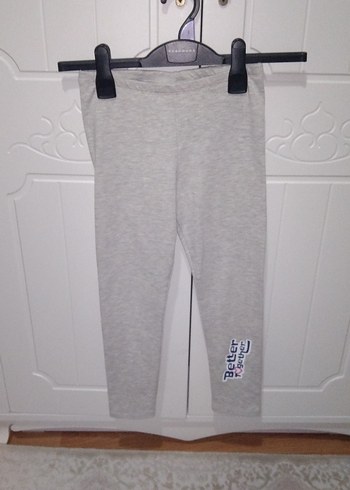 Kız Çocuk Gri Baskılı Tayt - Görsel 2