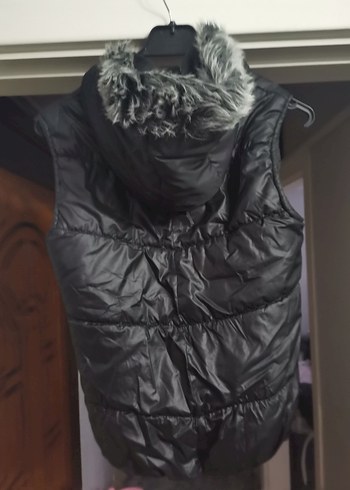 Kadın Siyah Fermuarlı Yelek - Görsel 2