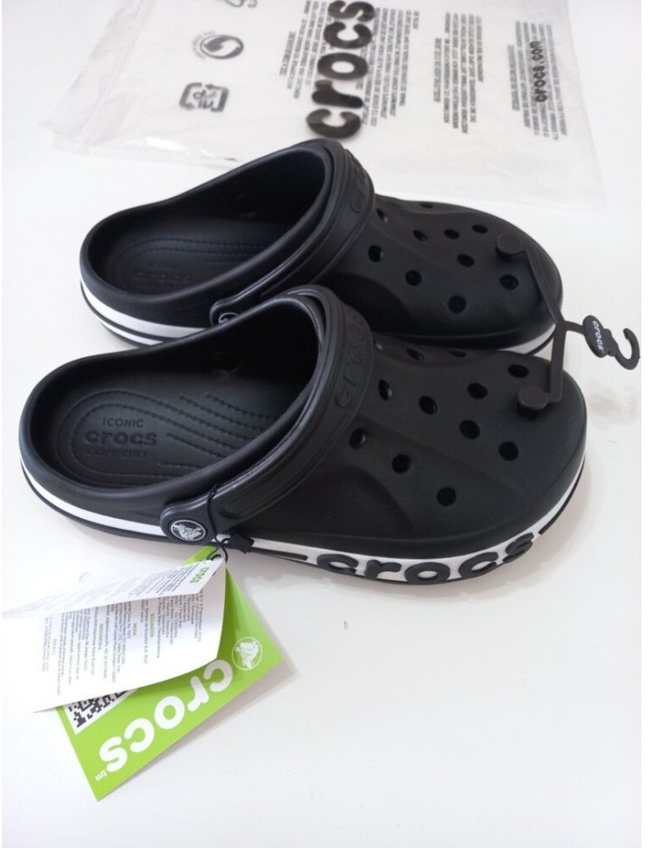 Erkek Siyah Crocs Velcro Bantlı Terlik - Görsel 3