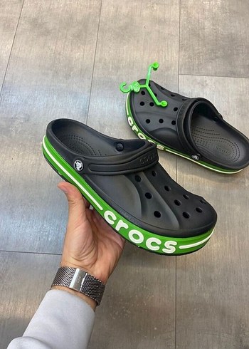 Siyah Yeşil Bantlı Erkek Crocs Terlik Sandalet Yeni&Etiketli - Görsel 3