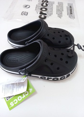 Crocs Erkek Siyah Cırt Cırtlı Terlik - Görsel 3