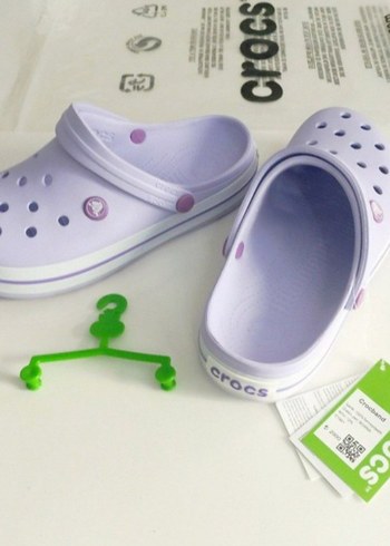 Beyaz Kadın Crocs Terlikler Velcro - Görsel 2