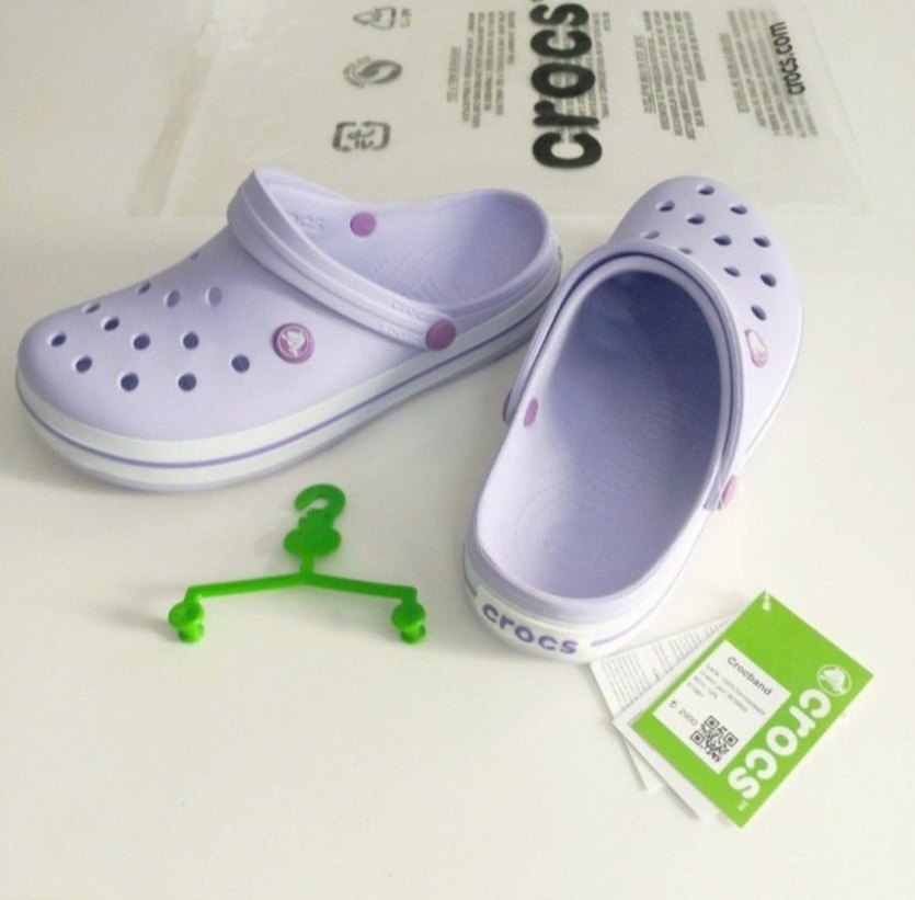 Beyaz Kadın Crocs Terlikler Velcro - Görsel 2