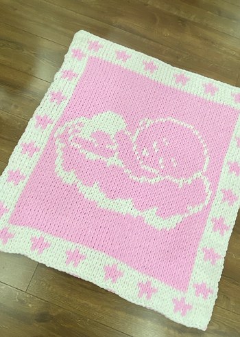 Örme Bebek Battaniyesi - Görsel 7