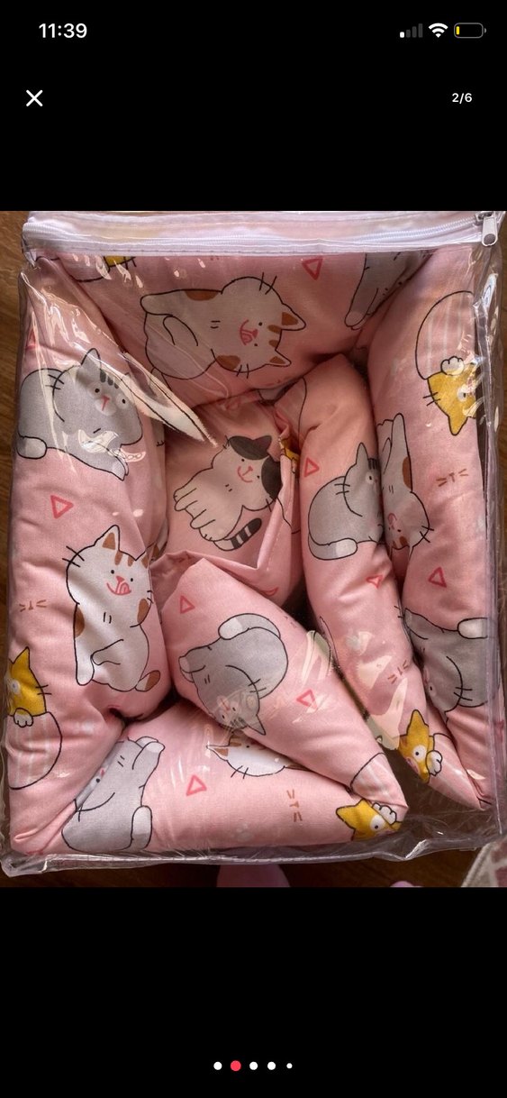 Pembe Baskılı Bebek Uyku Seti 6 Parça - Görsel 2