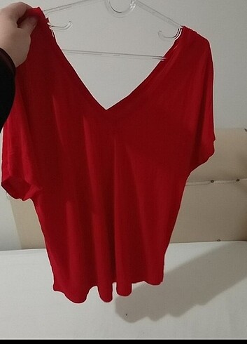 m Beden kırmızı Renk Kadın kullanılmamış tişört