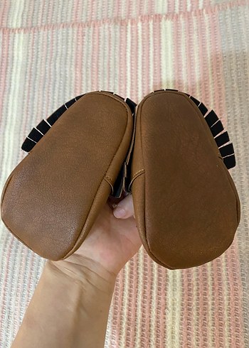 Diğer Kahverengi Deri Erkek Bebek makosen ayakkabı