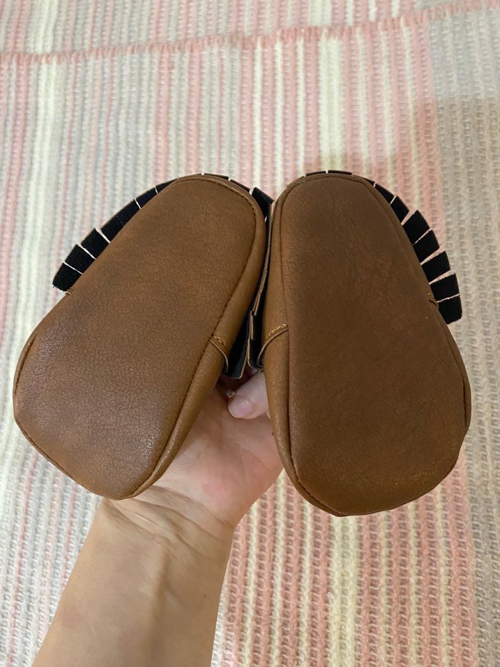 Kahverengi Deri Erkek Bebek makosen ayakkabı - Görsel 2