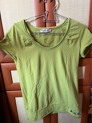 y2k yeşil baskılı tişört
