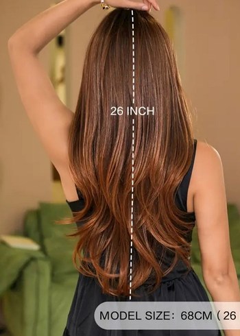 Koyu Kahverengi İpek Görünümlü Kadın Peruk - Görsel 5