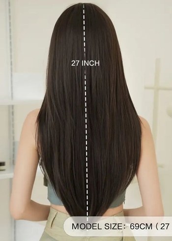 İpeksi Dokulu Uzun Kadın Peruk - Görsel 5